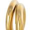 12" Gold Ceramic Abstract Rounded Loop Sculpture